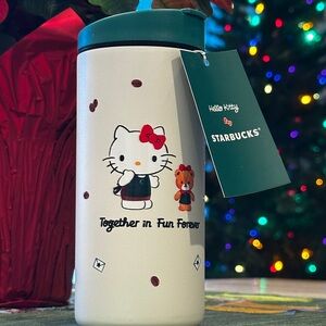 Sanrio x Starbucks Hello Kitty White and Green Tumbler Collectible
